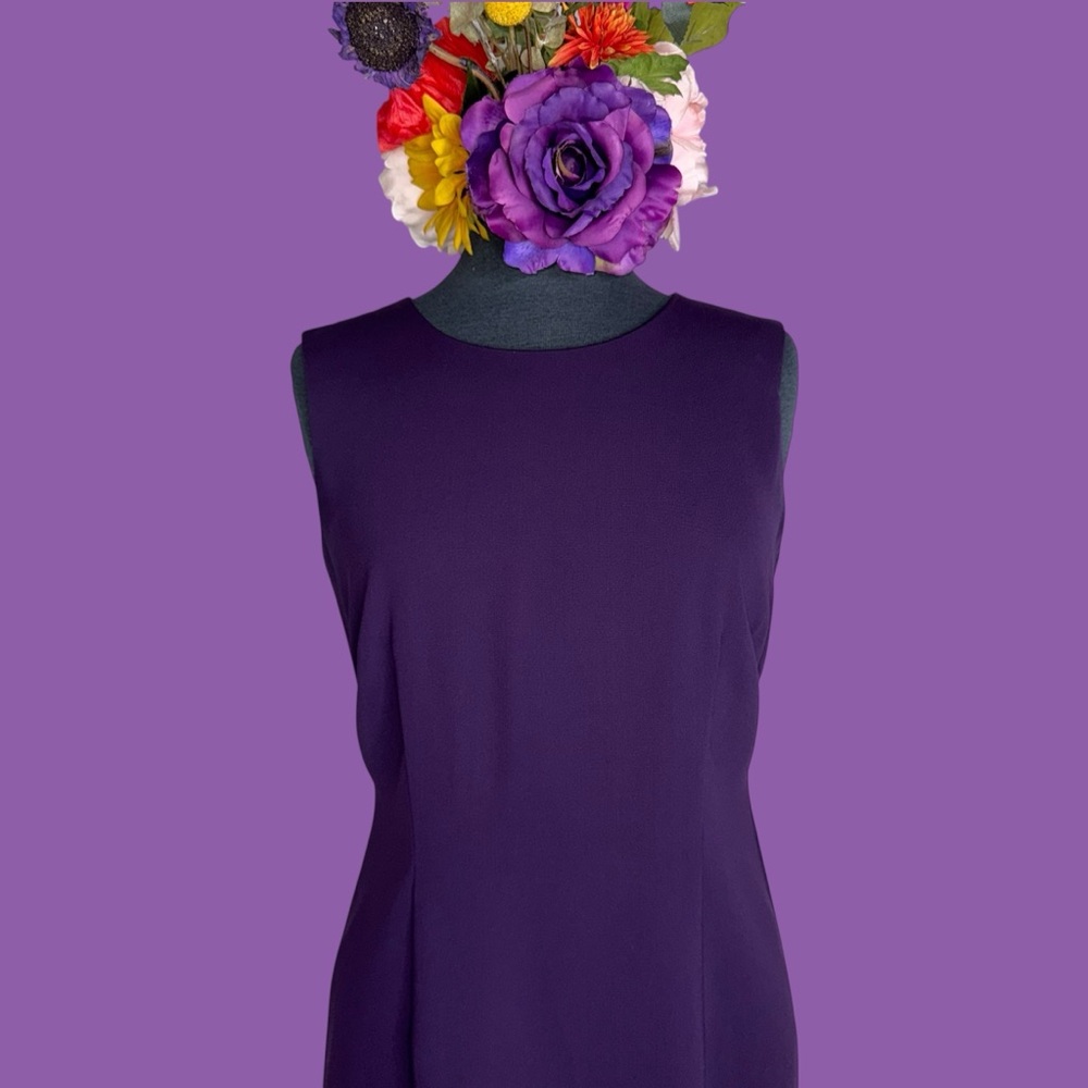 Danny & Nicole purple sleeveless dress - Picture 2 of 12